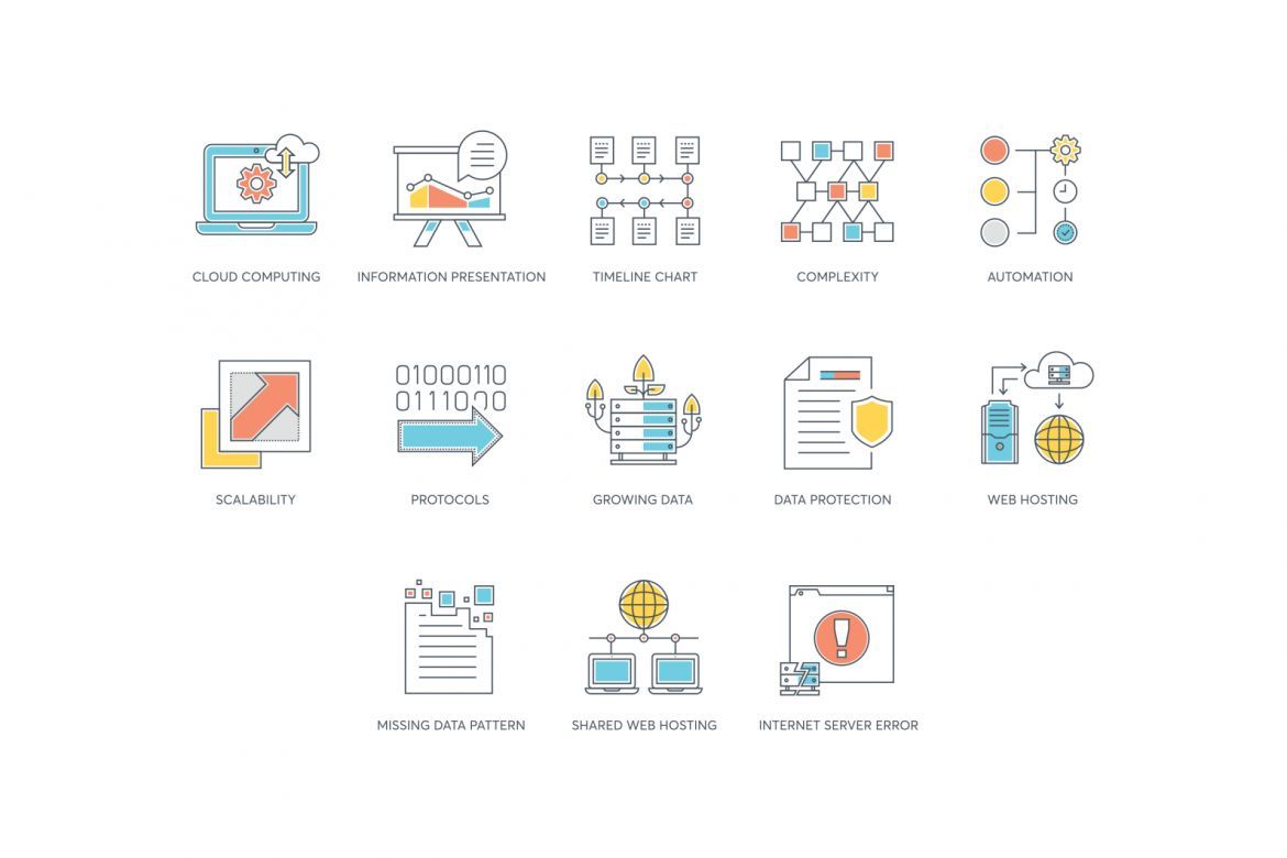 73 Data Analytics Icons | Color Line - view 5