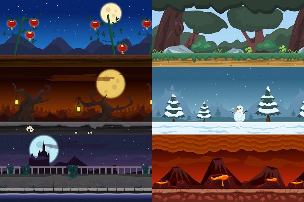 10 Modern Game Backgrounds alternate