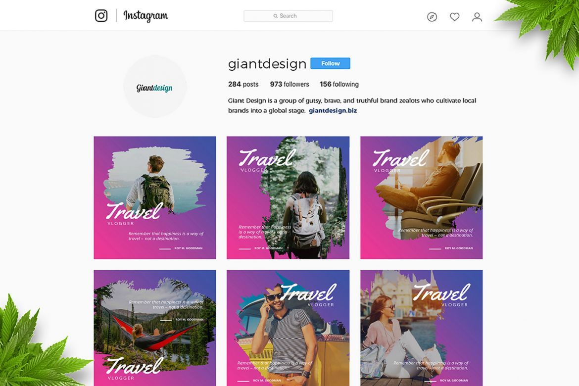Travel Brush Instagram Post - view 3