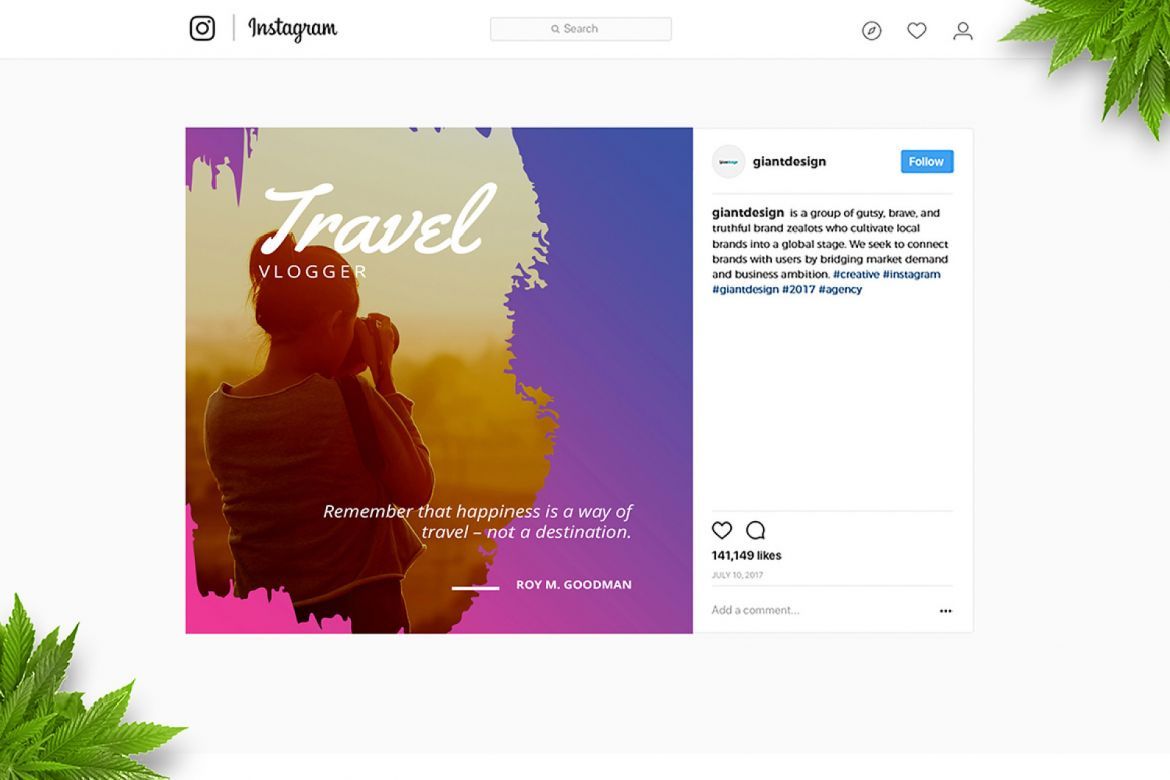 Travel Brush Instagram Post - view 4