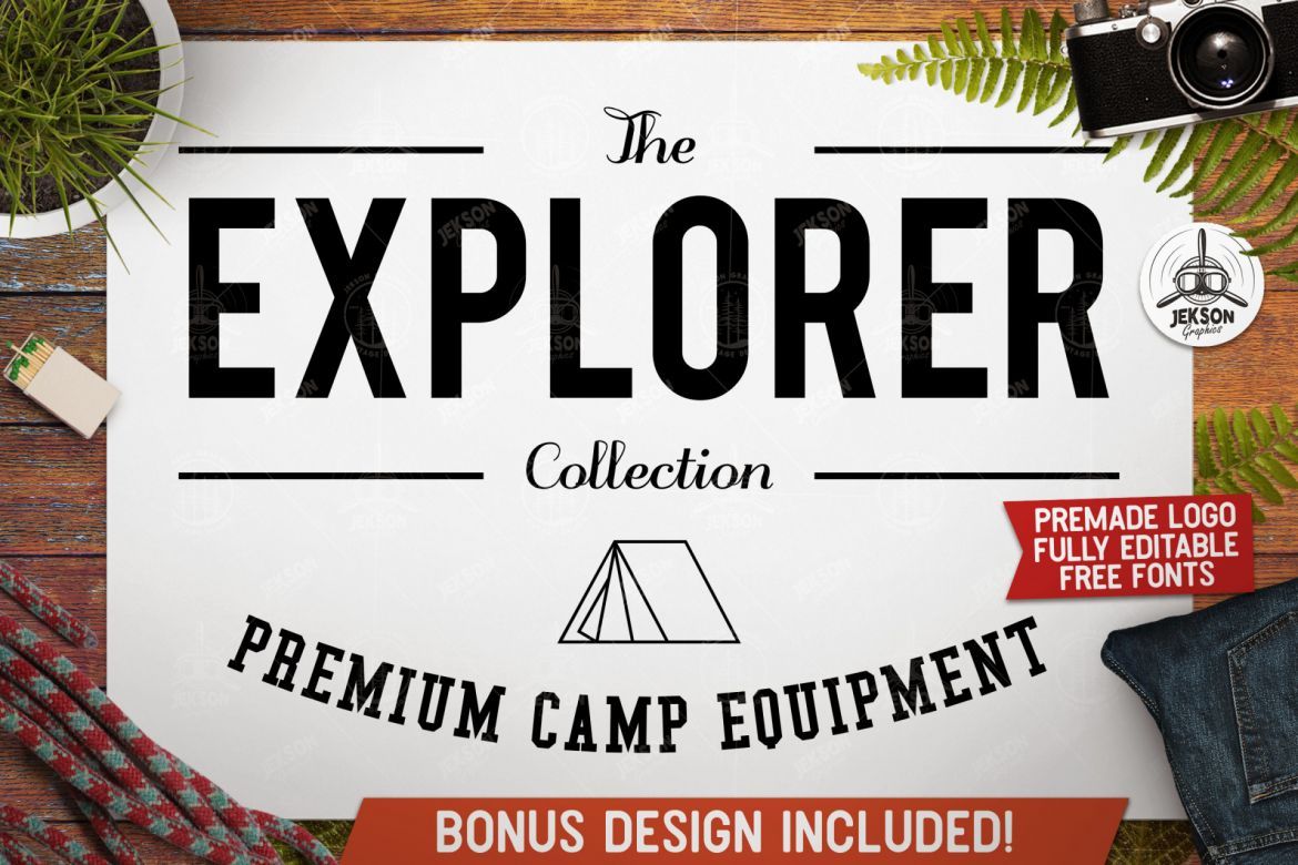 20 Mountain Adventure Icons / Logos - view 3