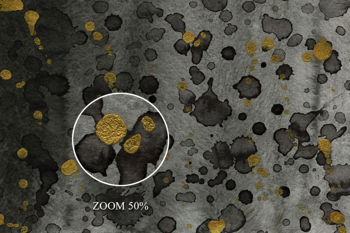 100 Luxury Black&Gold Ink Textures - view 4