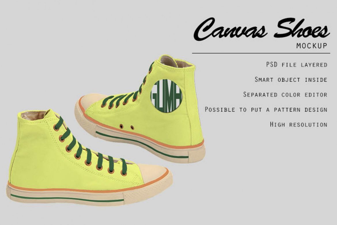 Canvas Shoes Mockup - view 3