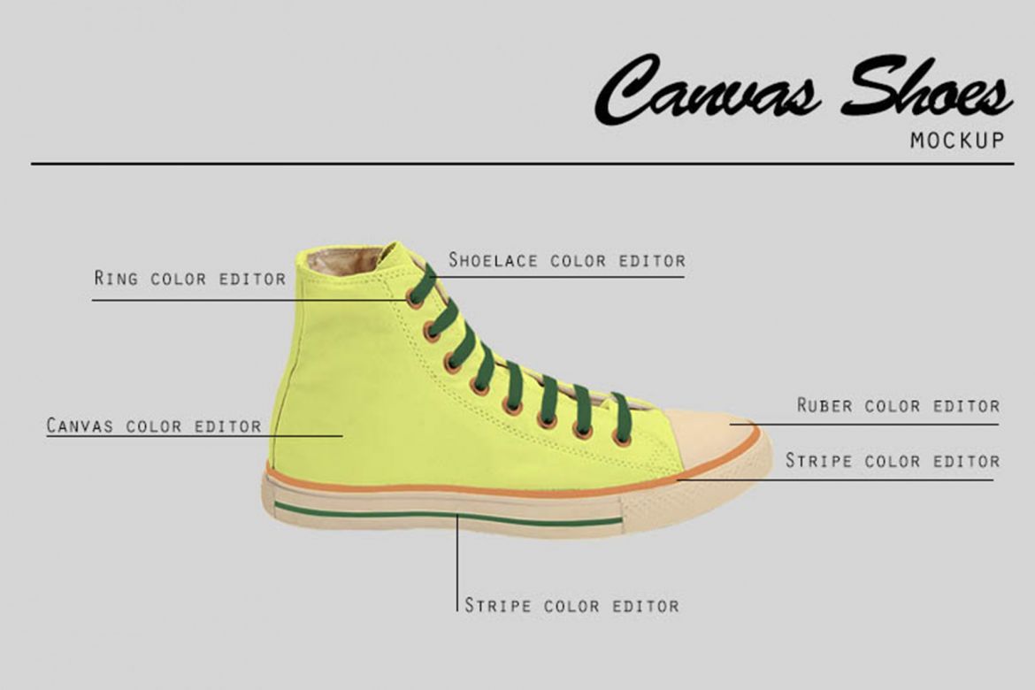 Canvas Shoes Mockup - view 4