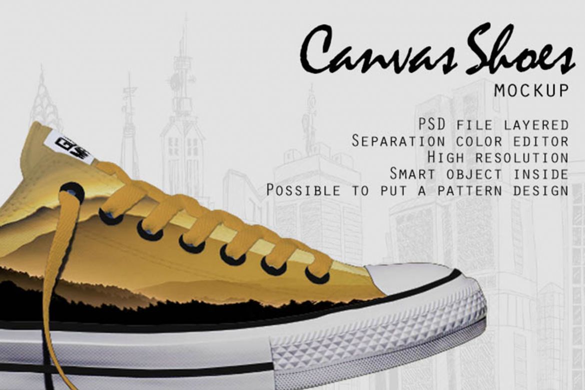 Low Canvas Shoes Mockup - view 4