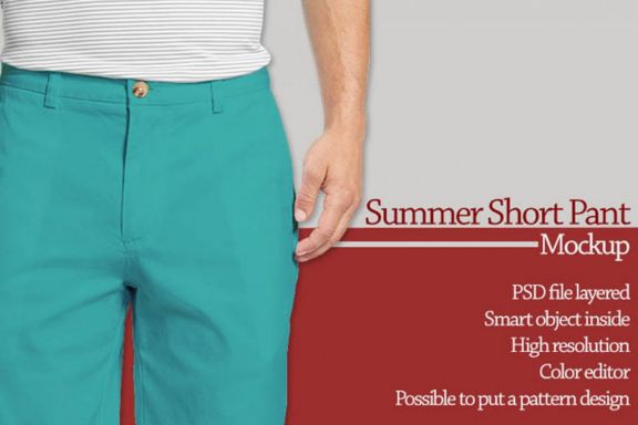 Summer Short Pants Mockup