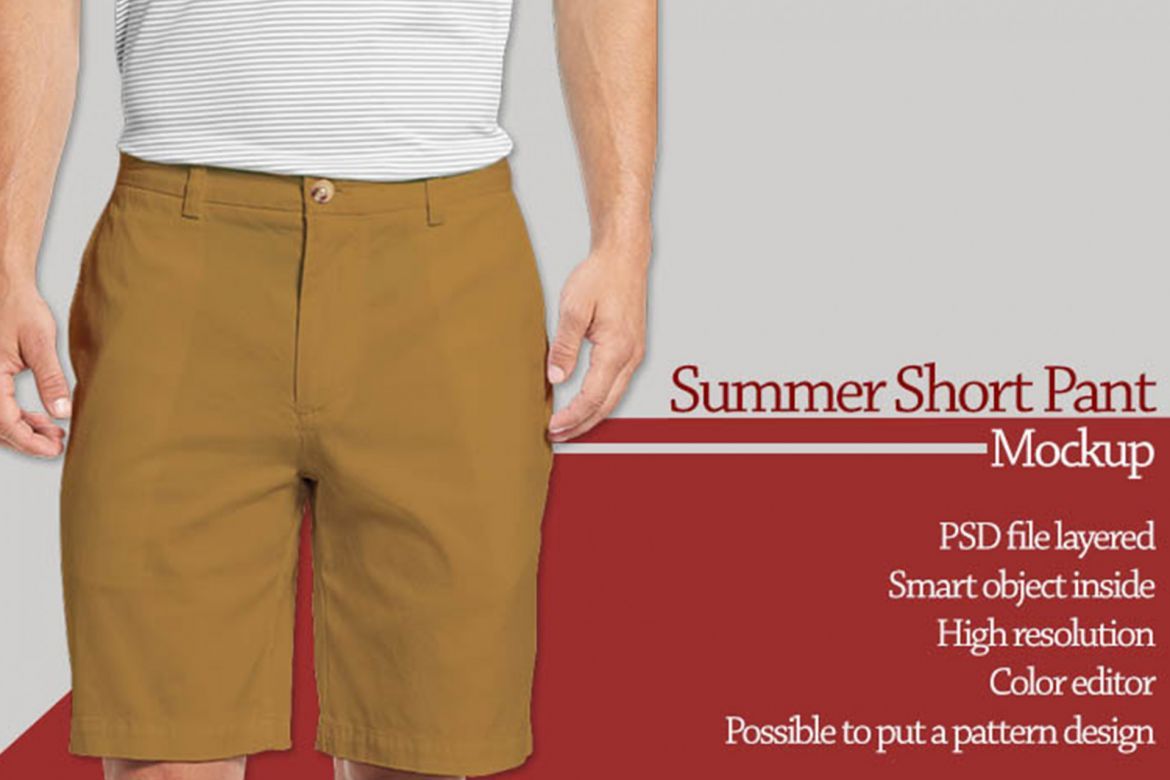 Summer Short Pants Mockup - view 3