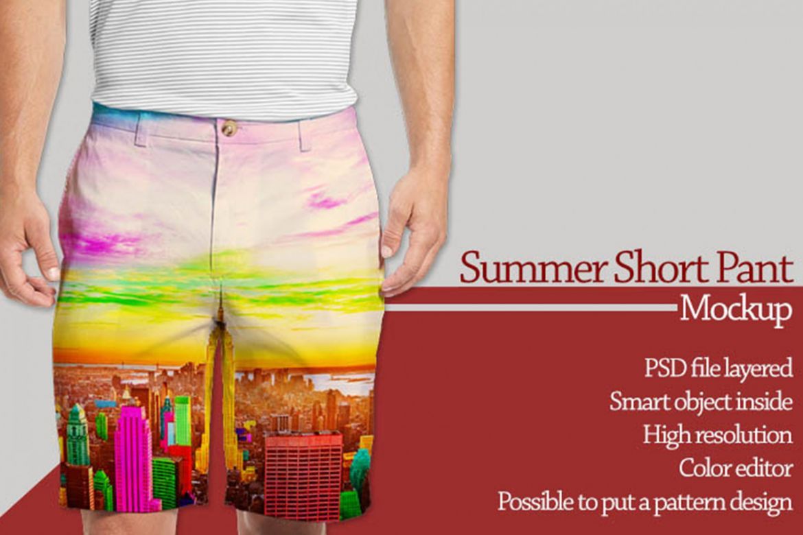 Summer Short Pants Mockup - view 4