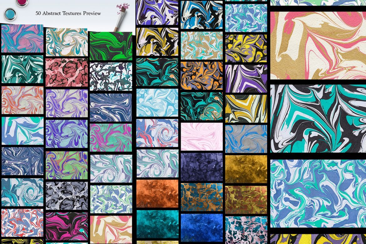 50 Marble and Glitter Textures alternate
