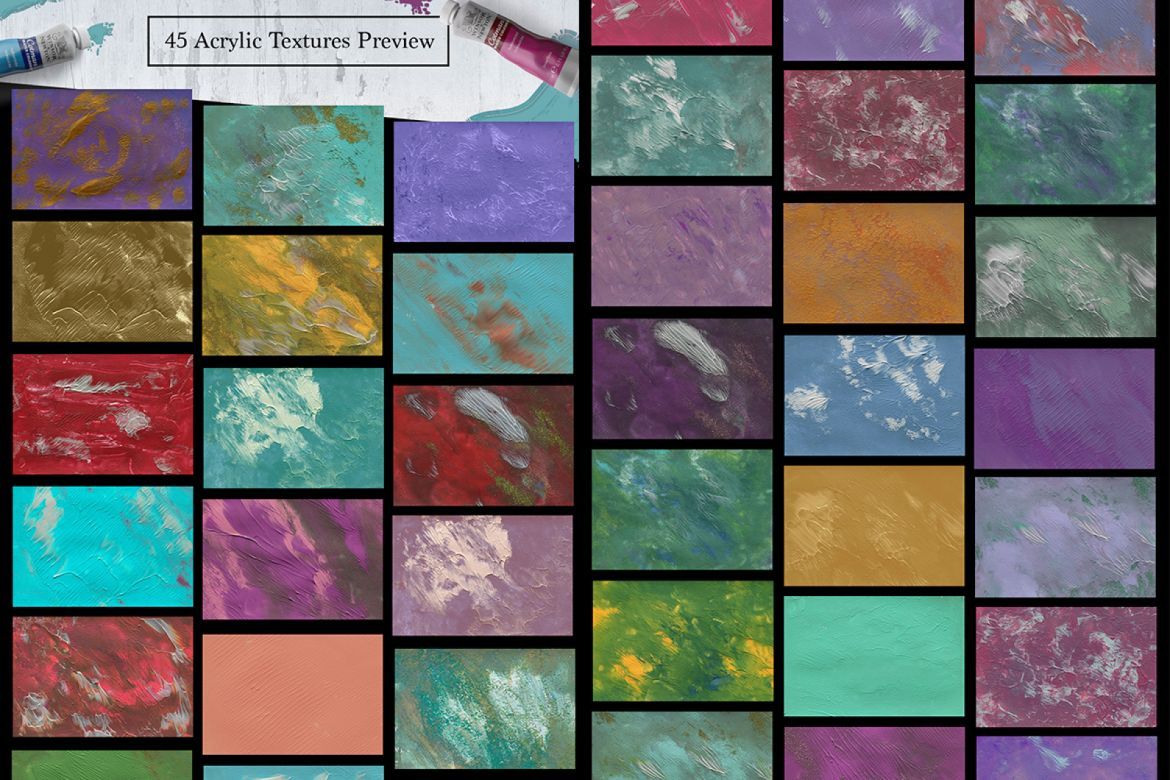 45 Acrylic Paint Textures - view 2