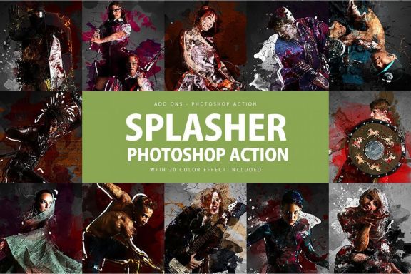 Splasher Photoshop Action