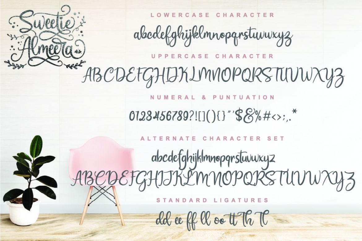 Sweetie Almeera Font Duo alt