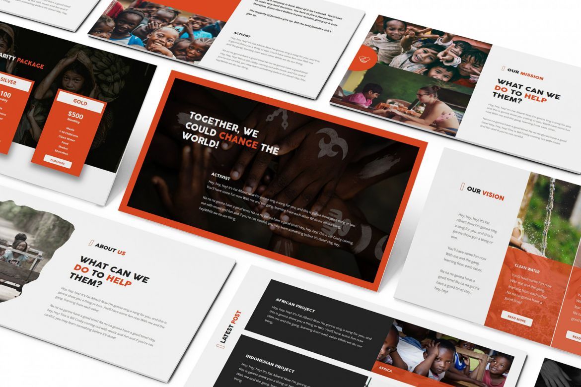 Charity Google Slides Template - view 1