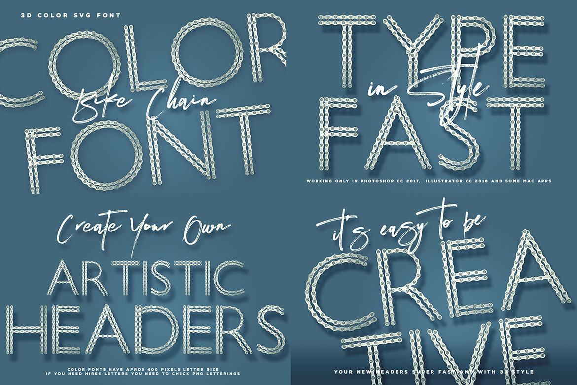 Free Color SVG Fonts 3 alternate