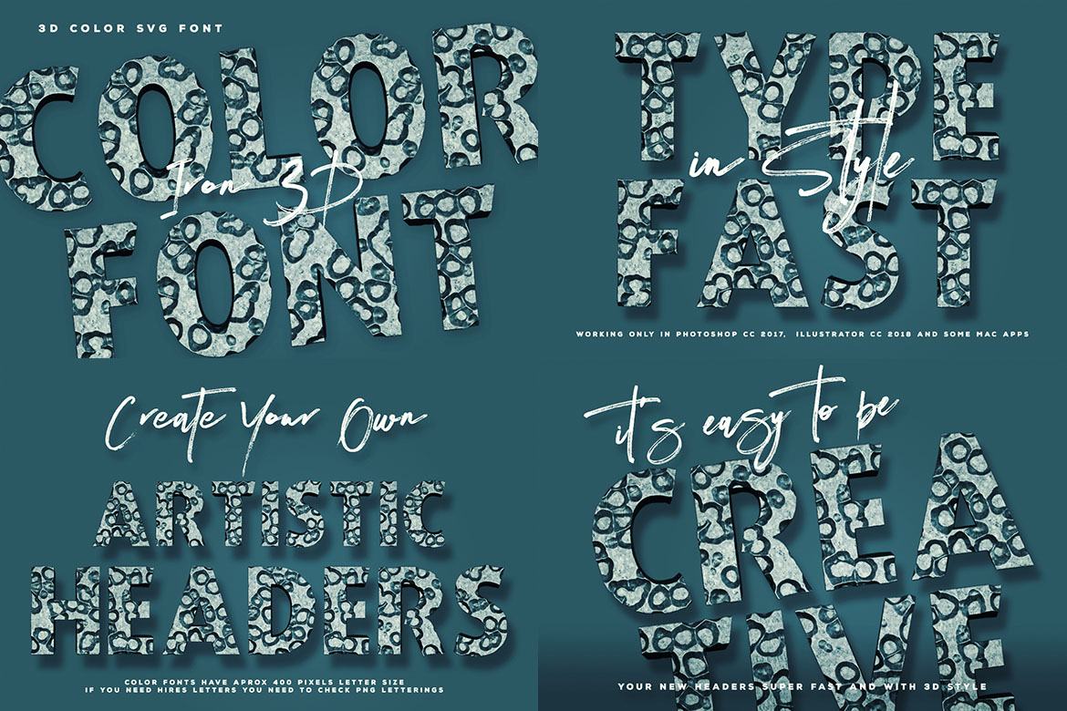 Free Color SVG Fonts 3 - view 3