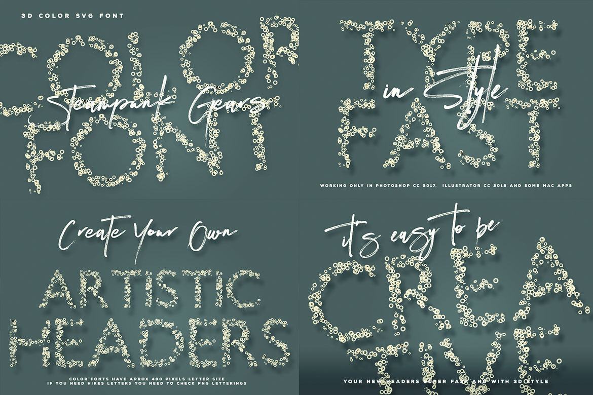 Free Color SVG Fonts 3 - view 6