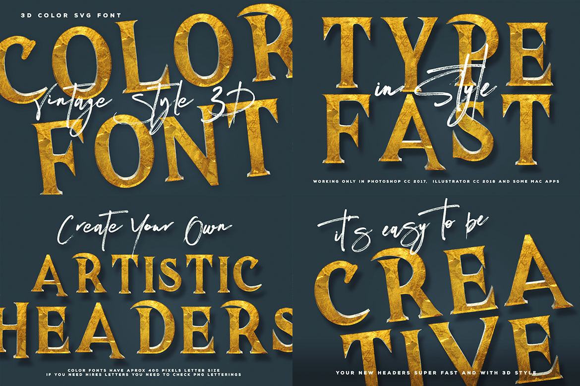 Free Color SVG Fonts 3 - view 8