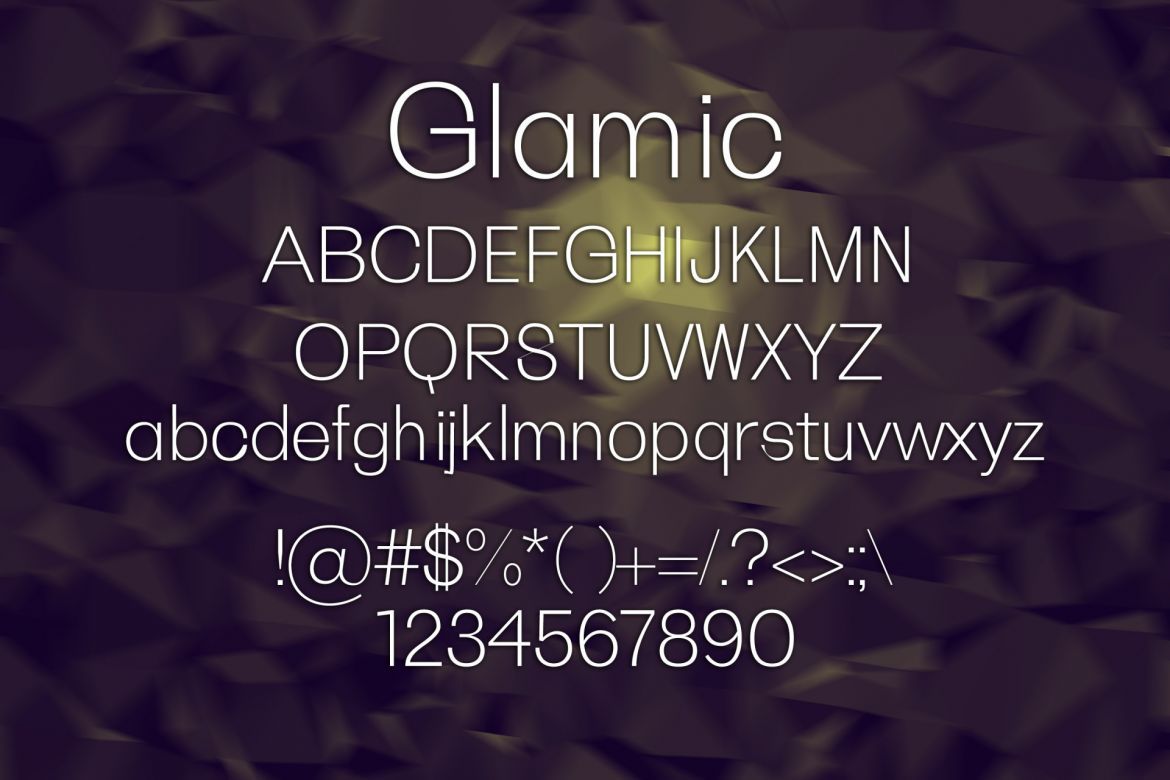 Glamic Font - view 2