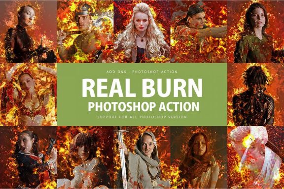 Real Burn Photoshop Action