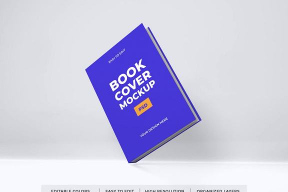 Free Book Cover Mockup Template