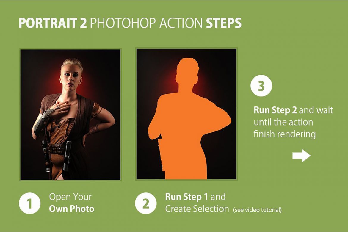 Portrait 2 Photoshop Action alternate