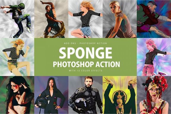 Sponge Photoshop Action