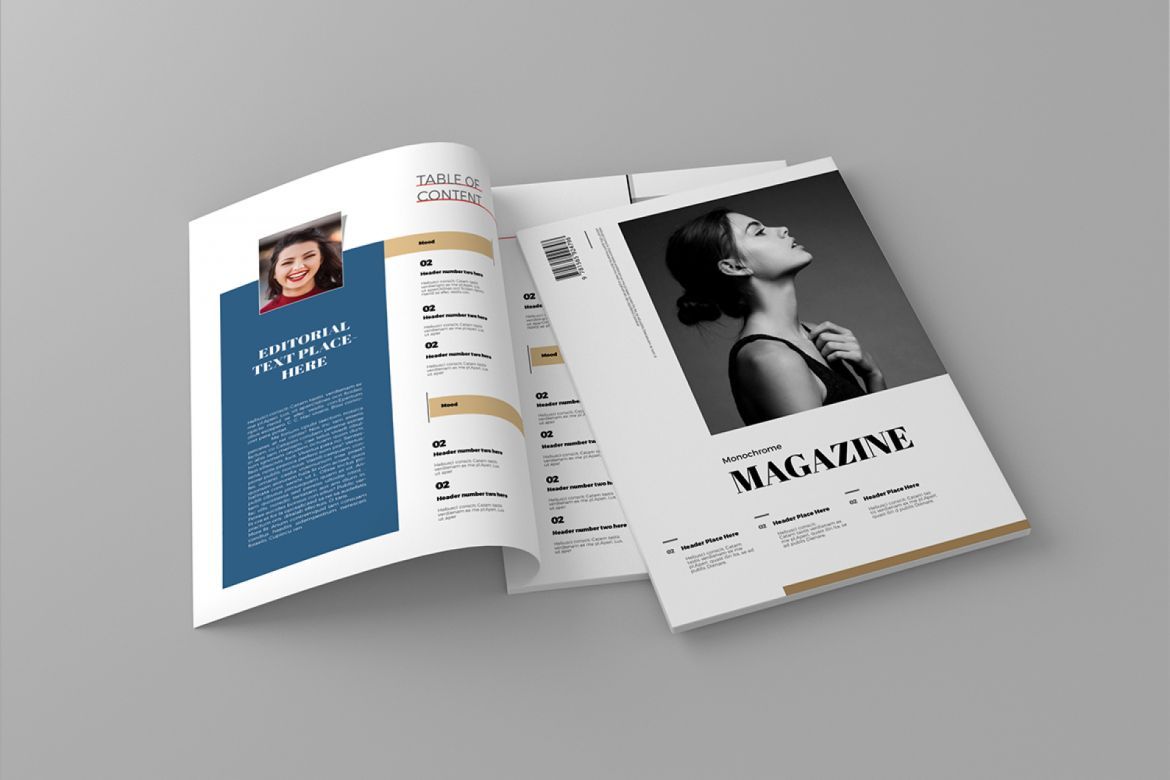 Monochrome Magazine Template alt