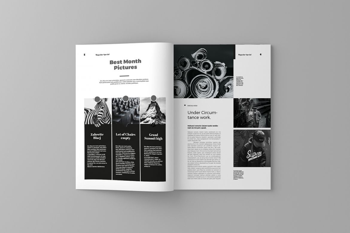 Monochrome Magazine Template - view 6