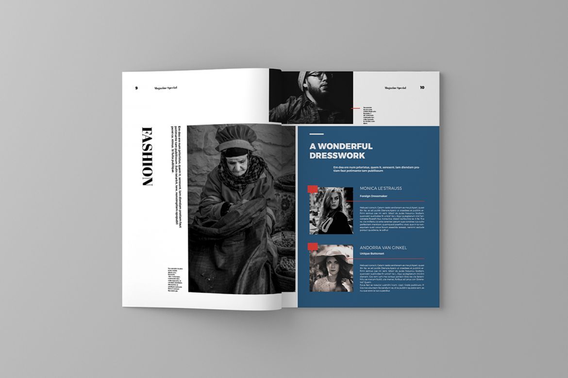 Monochrome Magazine Template - view 8