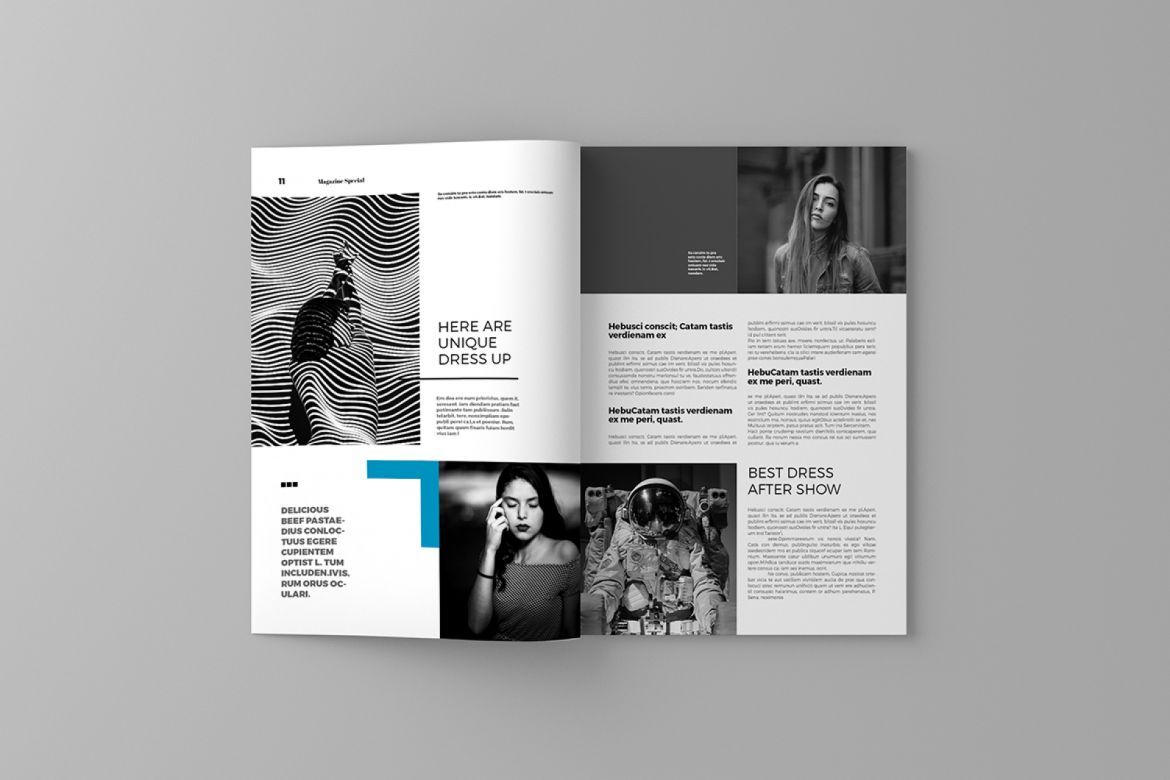 Monochrome Magazine Template - view 9