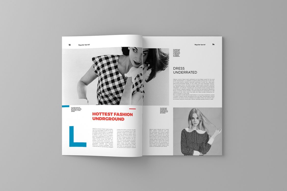 Monochrome Magazine Template - view 10