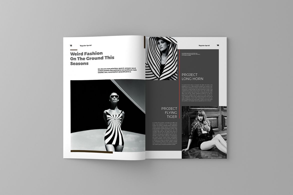Monochrome Magazine Template - view 11