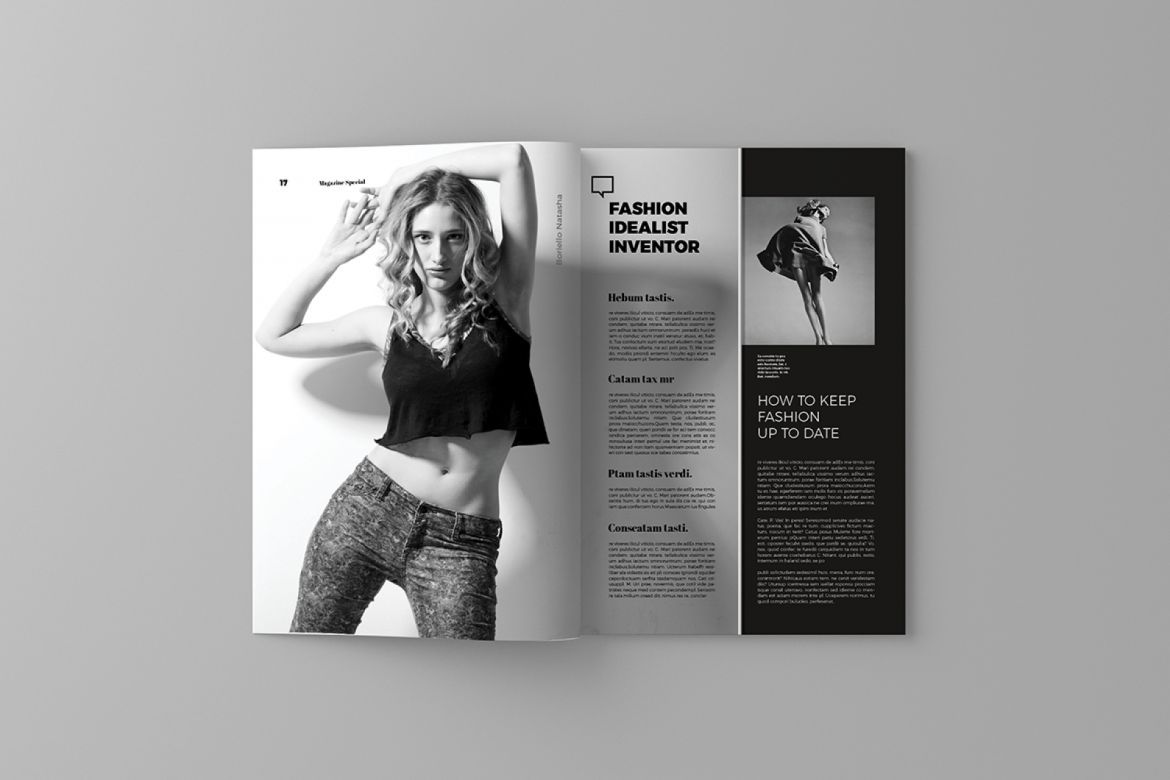 Monochrome Magazine Template - view 12