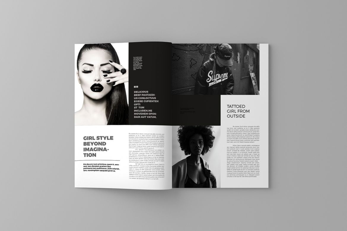 Monochrome Magazine Template - view 14