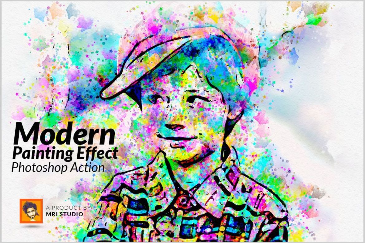 Modern Painting Effect Photoshop Action alternate