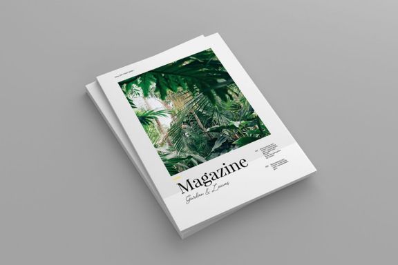 Garden and Leaves Magazine Template