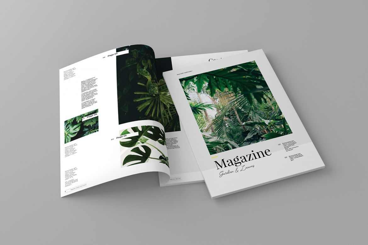 Garden and Leaves Magazine Template alt