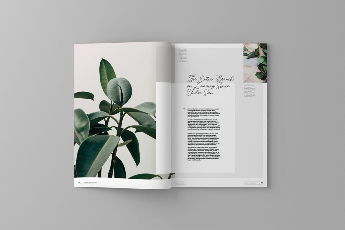 Garden and Leaves Magazine Template - view 9