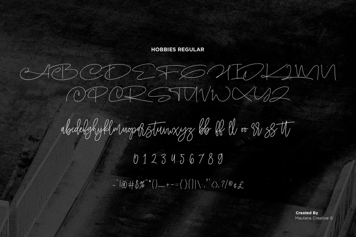 Hobbies Signature Font - view 10