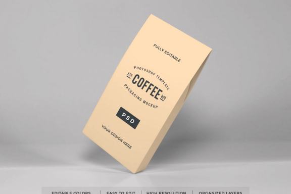 Free Coffee Packaging Mockup Template