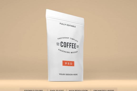 Free Coffee Packaging Mockup Template