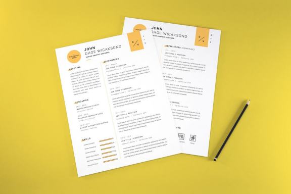 Free Letter Sized CV Mockup Template