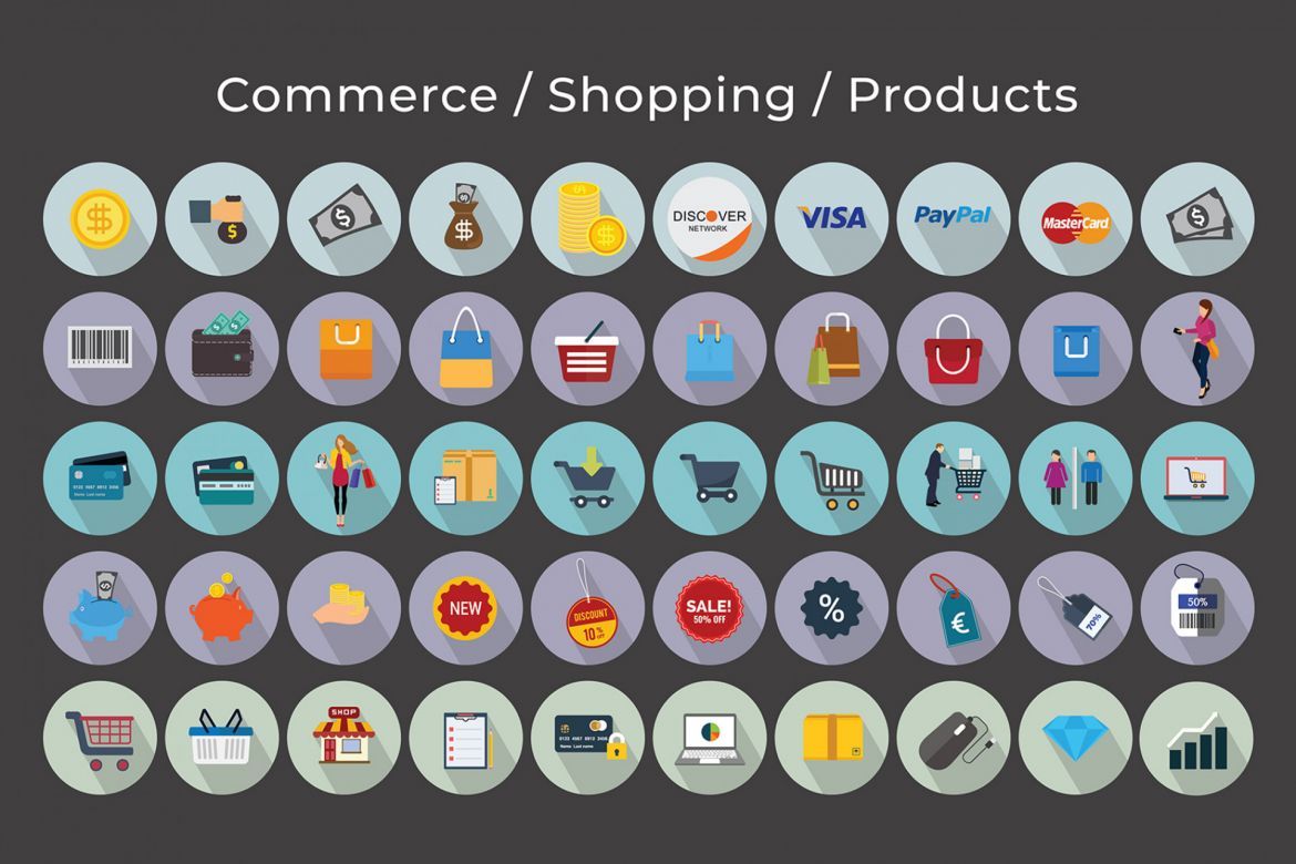 eCommerce / Shopping Vector Icons alt