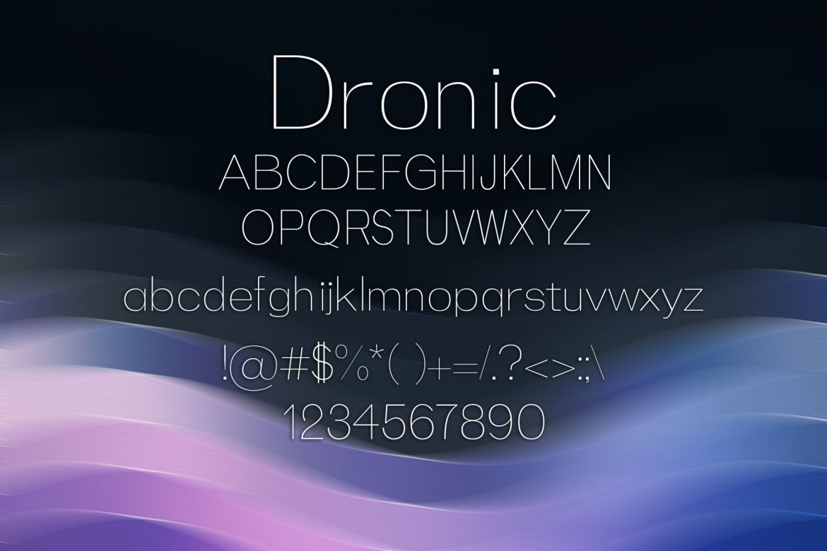 Dronic Font alternate