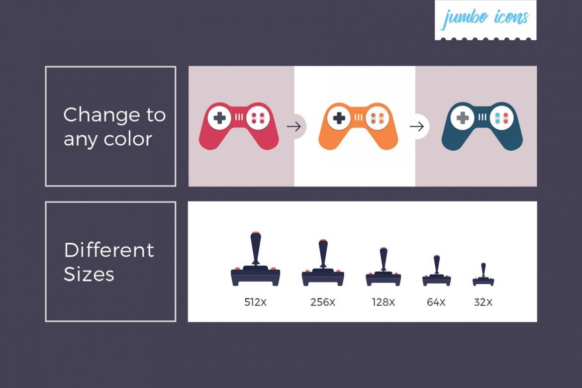 Gaming - Controls Vector Icons - view 3
