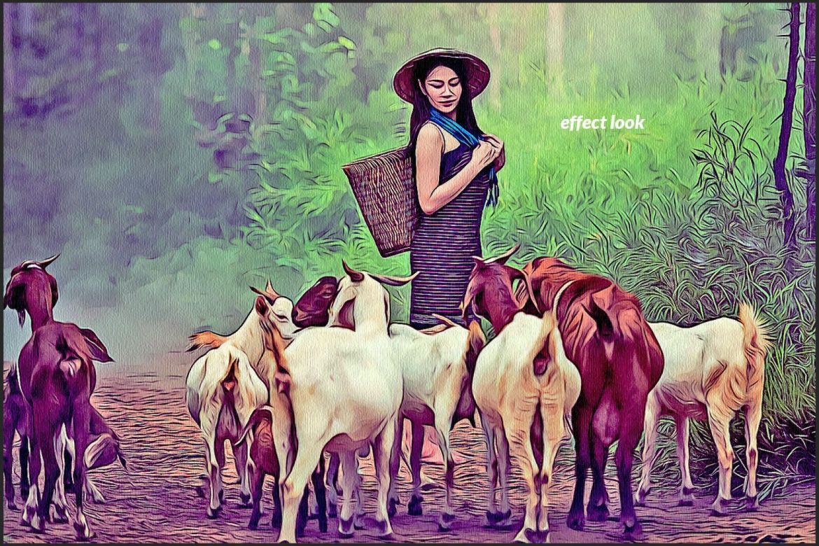 Photo Paint Effect Photoshop Action alternate