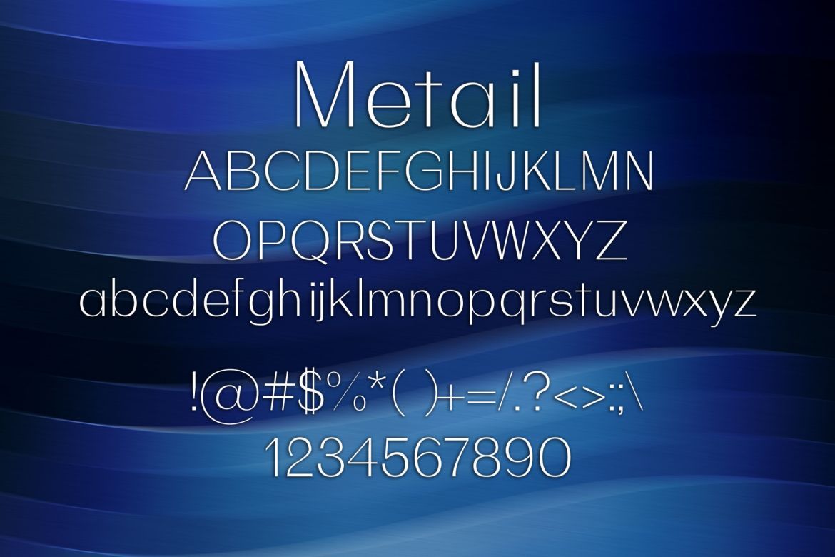 Metail Font - view 2