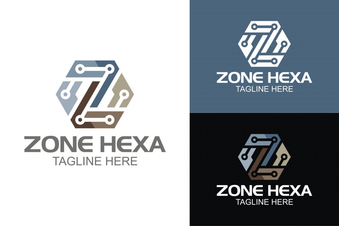 Zone Hexa Logo - view 2
