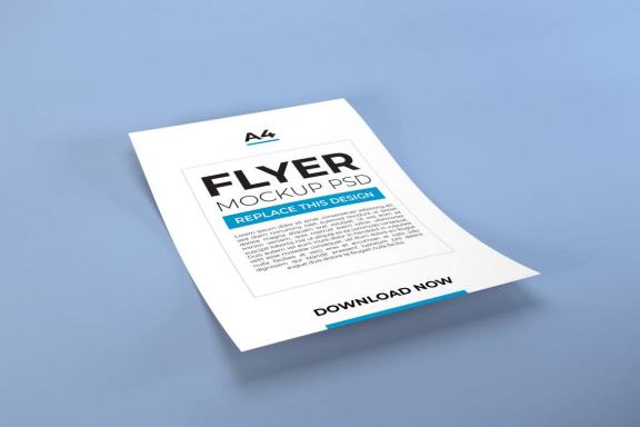 Free A4 Flyer Mockup Template PSD