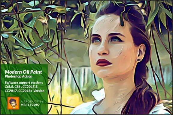 Modern Oil Paint Photoshop Action